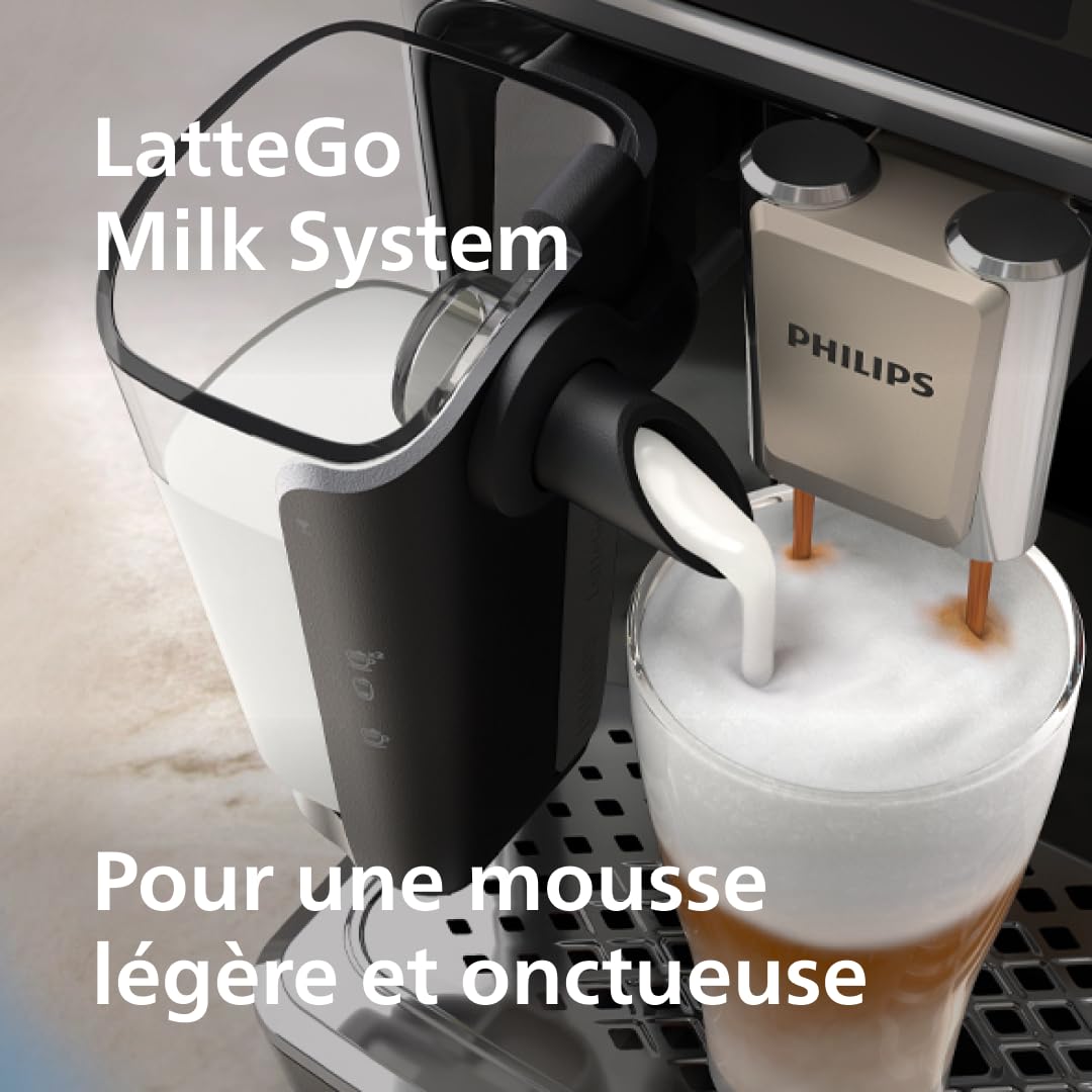 PHILIPS machine à café grain 5500, 20 boissons chaudes & glacées, LatteGo