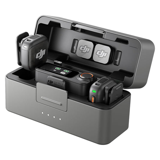 DJI Mic 3 (2 TX + 1 RX + Boîtier de Recharge), Microphone sans Fil