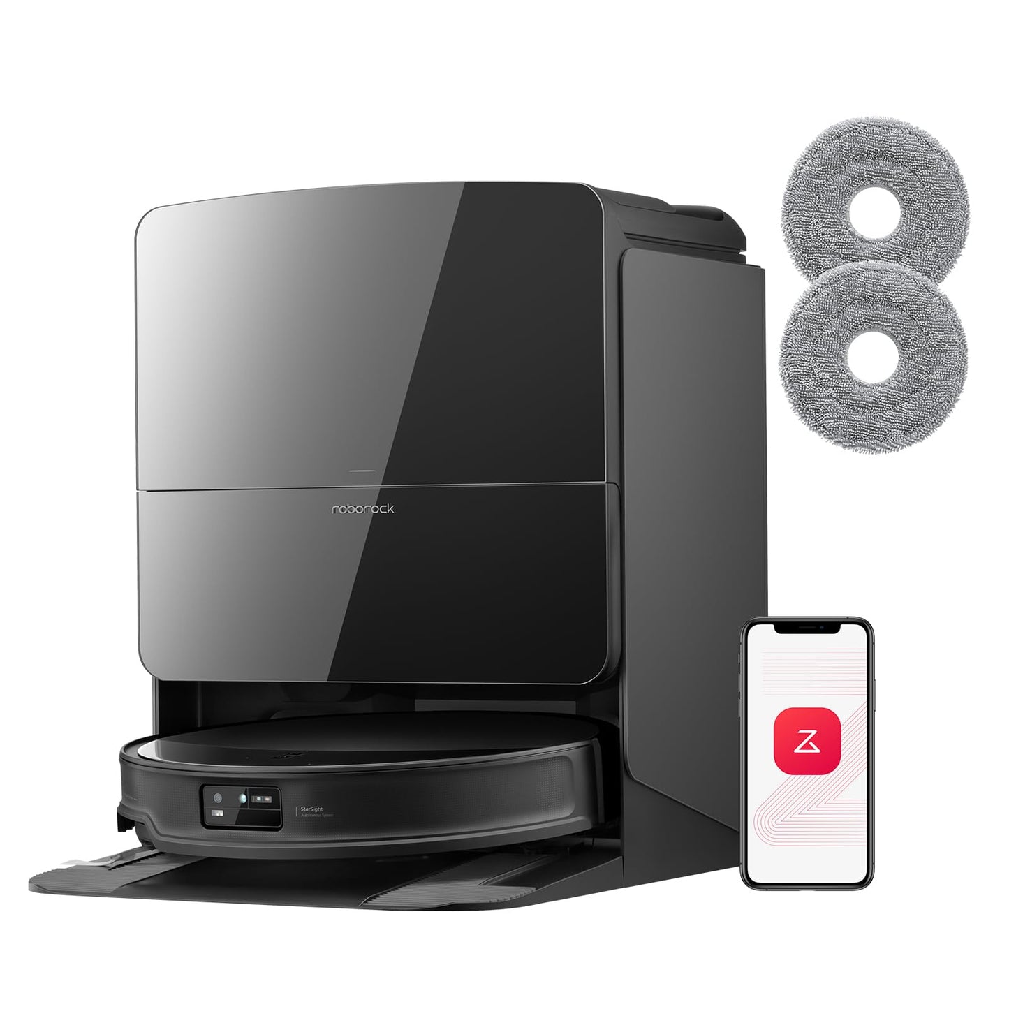 roborock Saros 10R Set Robot Aspirateur 22000Pa, Triple Anti-Enchevêtrement
