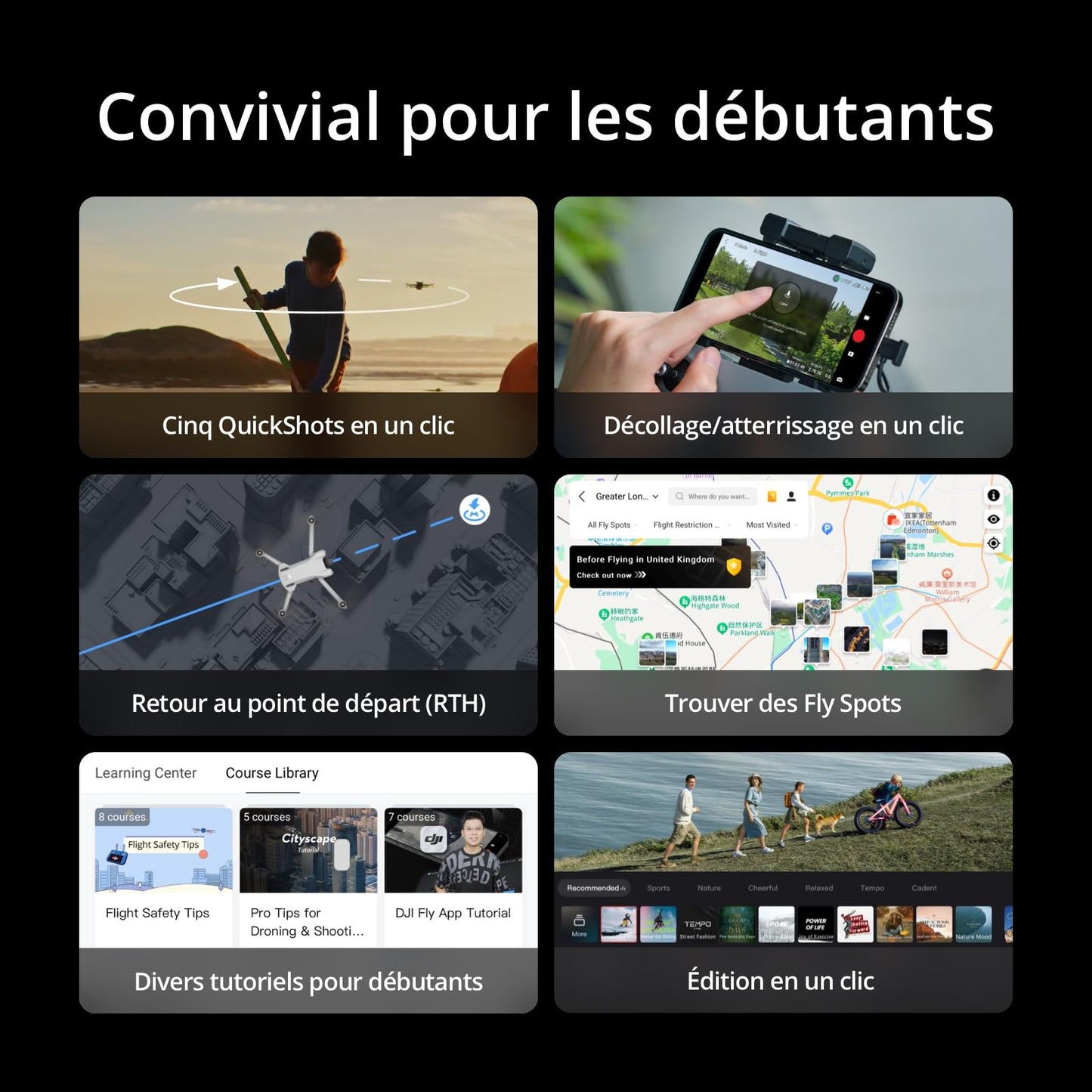 DJI Mini 3, mini drone caméra avec nacelle mécanique à 3 axes