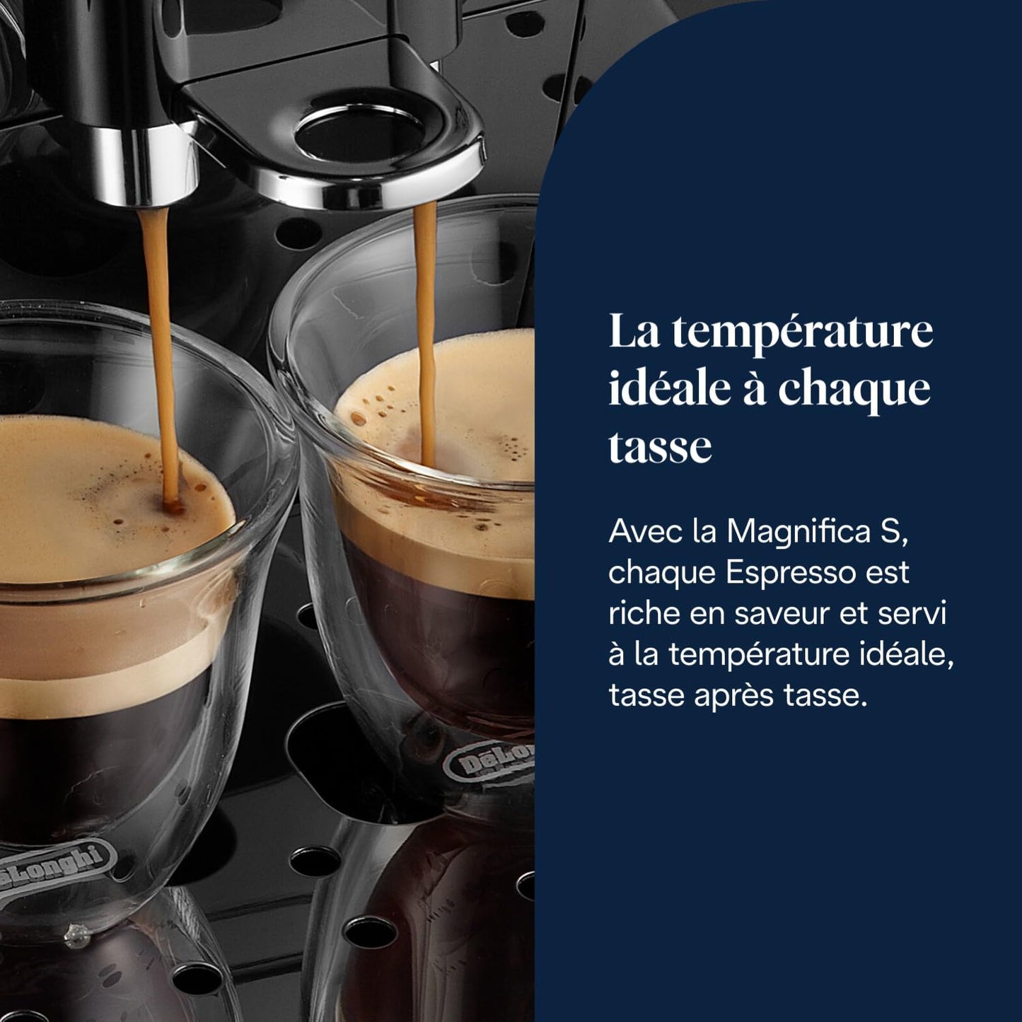De’Longhi Magnifica S - Perfetto Machine à Café Automatique avec Mousseur à Lait Manuel, Machine à Espresso et Cappuccino, Panneau de Commande avec Boutons, Noir (ECAM11.112.B)