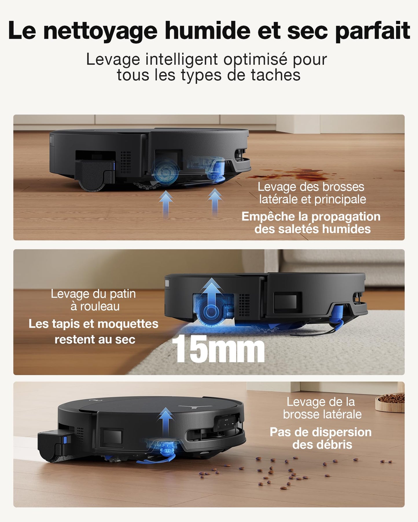 ECOVACS T90 Pro Omni Robot Aspirateur Laveur 30000Pa Blast PowerBoost