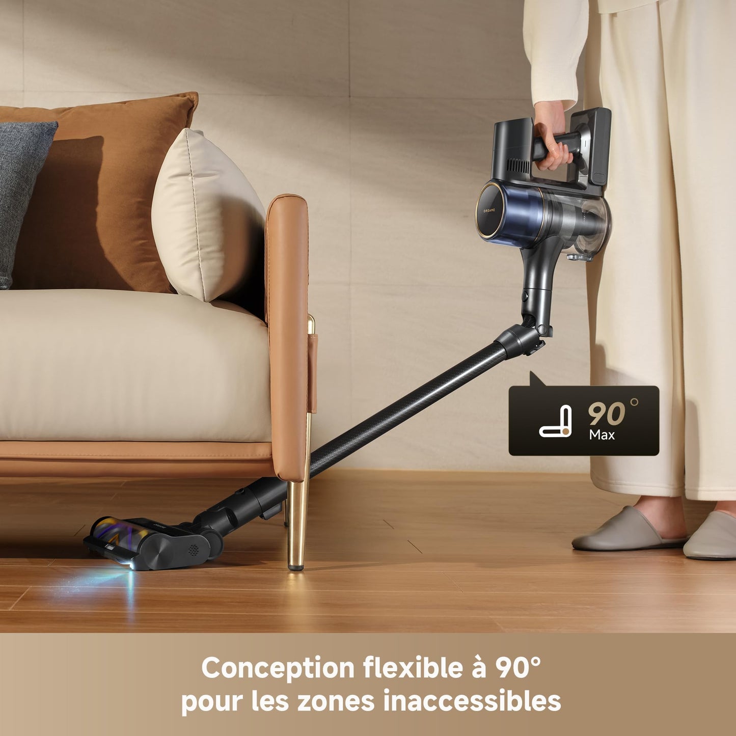 dreame R20 Pro-A Aspirateur Balai sans Fil, 26 000 PA/200AW,Papliable à 90°