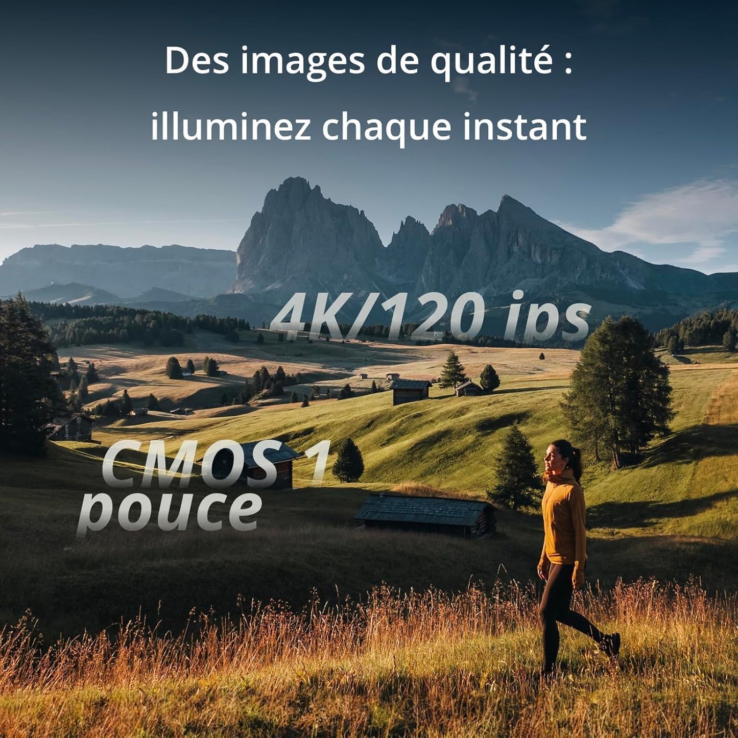 DJI Osmo Pocket 3, Caméra Vlogging CMOS 1'' et Vidéo 4K/120 IPS