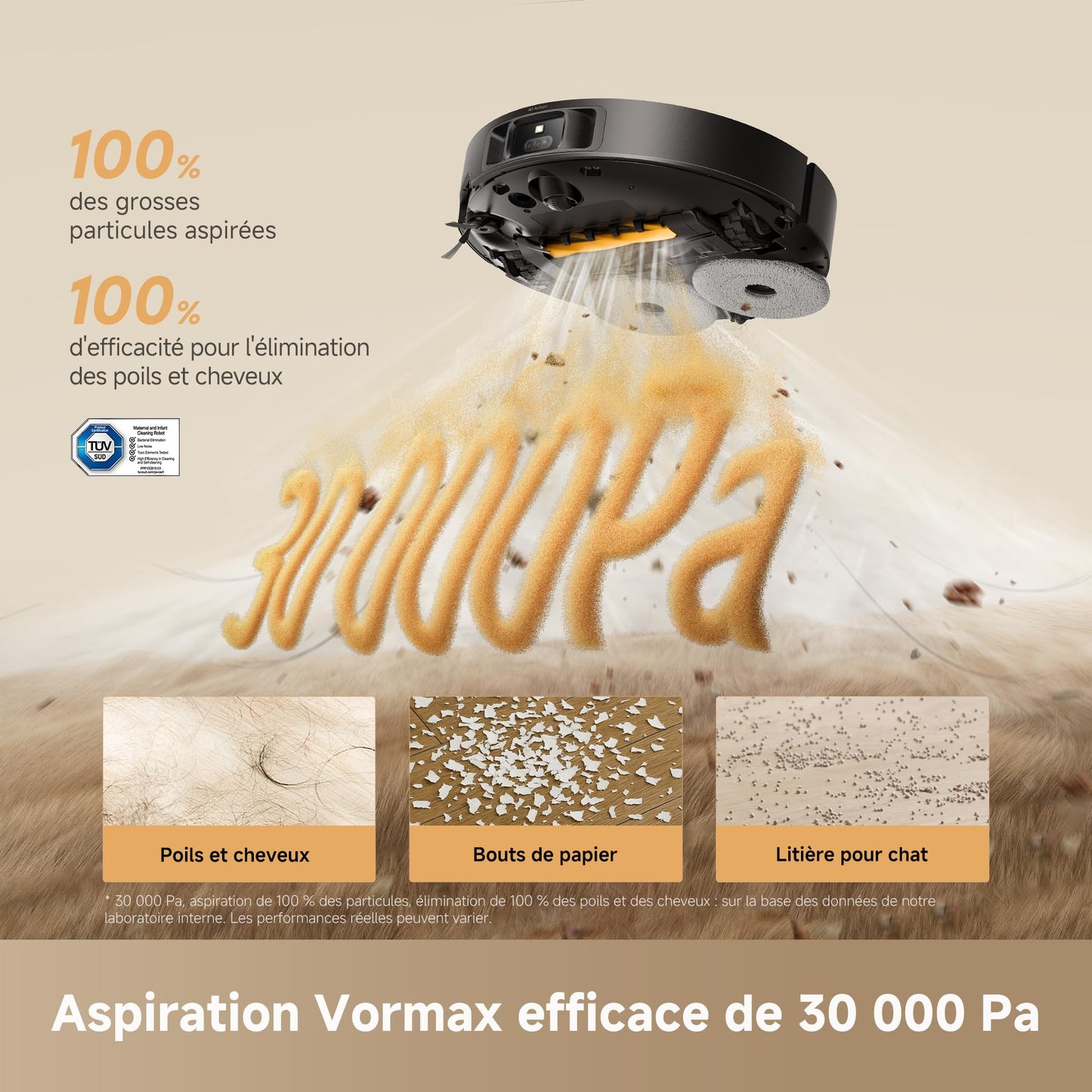 dreame L50s Pro Ultra Robot Aspirateur Laveur, Auto-Nett serpillère 100 °C