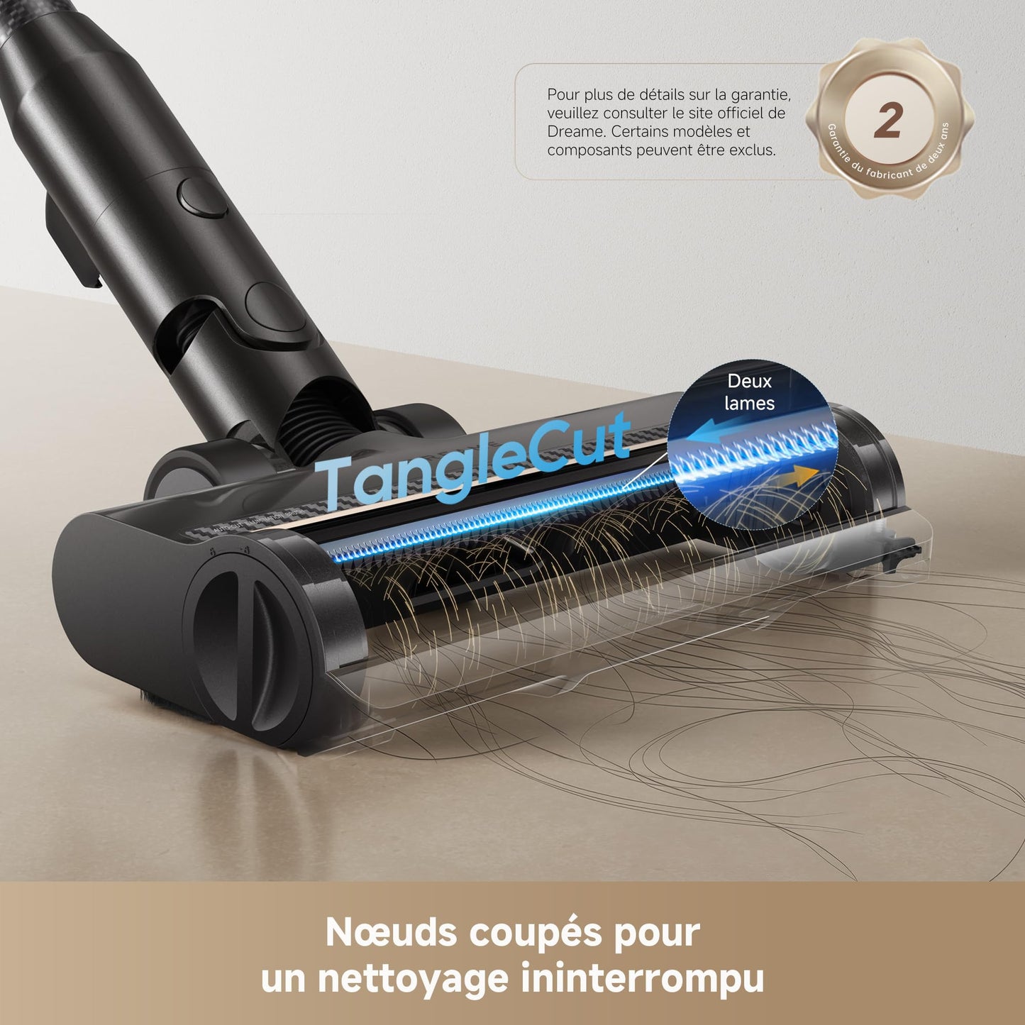 dreame R20 Pro-A Aspirateur Balai sans Fil, 26 000 PA/200AW,Papliable à 90°