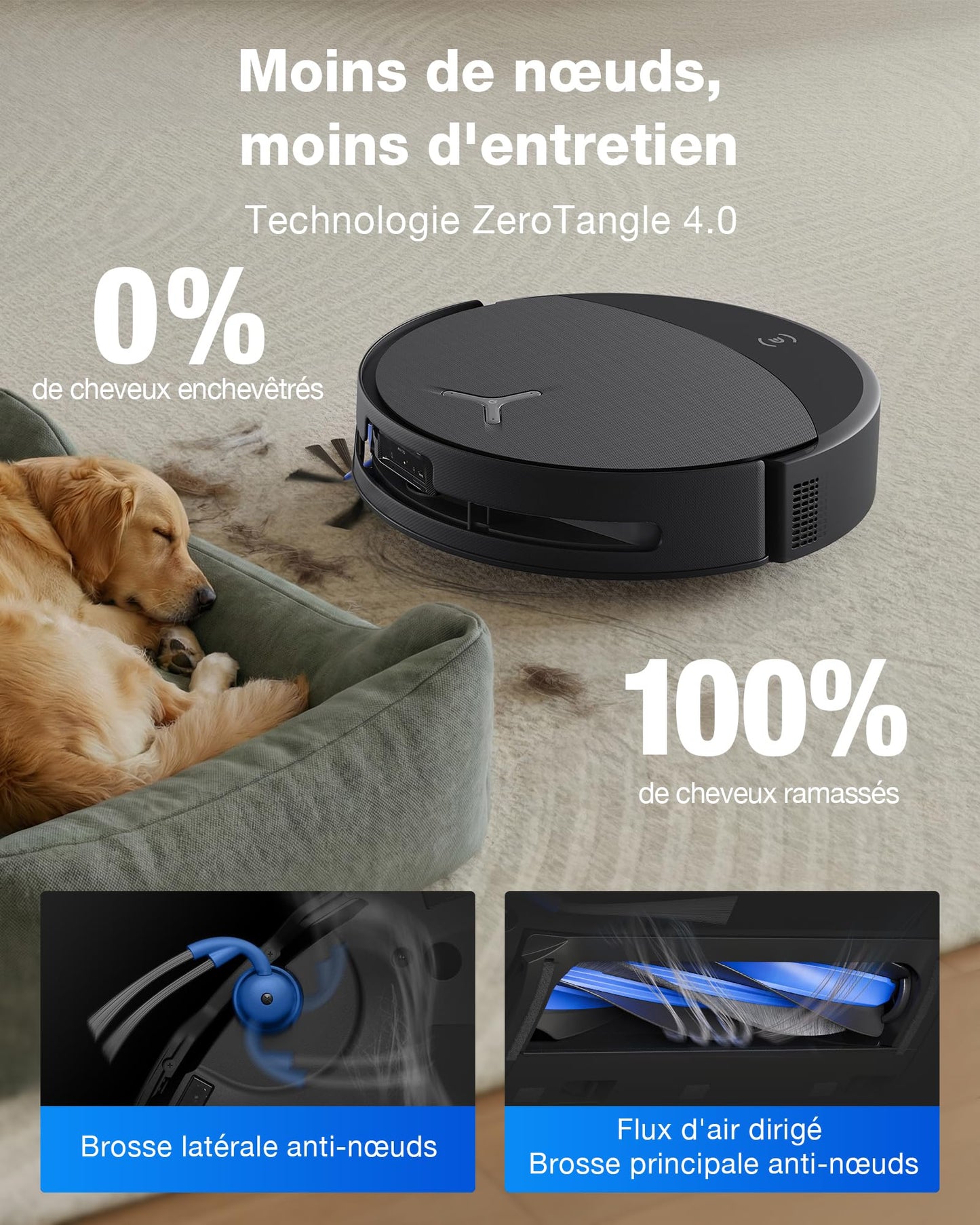 ECOVACS T90 Pro Omni Robot Aspirateur Laveur 30000Pa Blast PowerBoost
