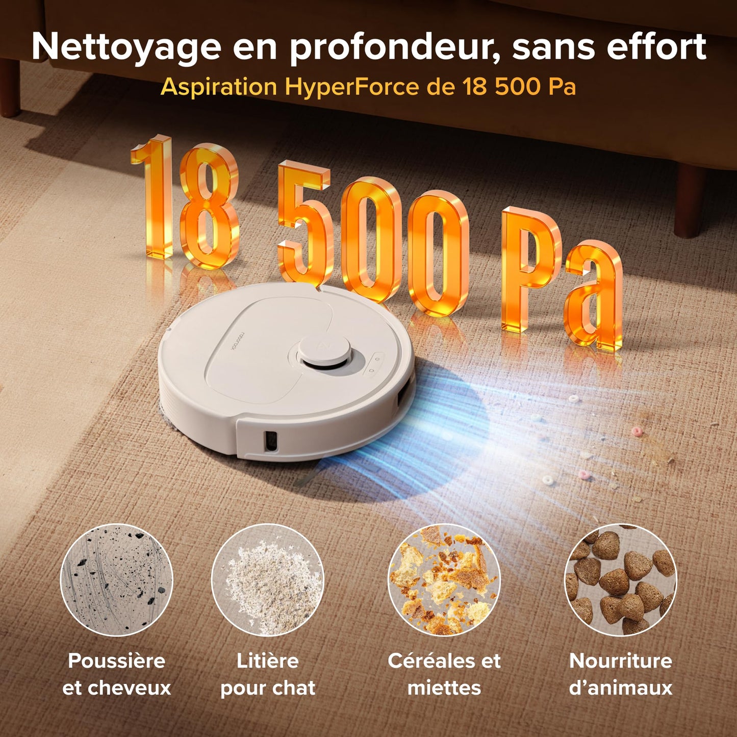 roborock Qrevo S Pro Set Robot Aspirateur Laveur, Anti-enchevêtrements