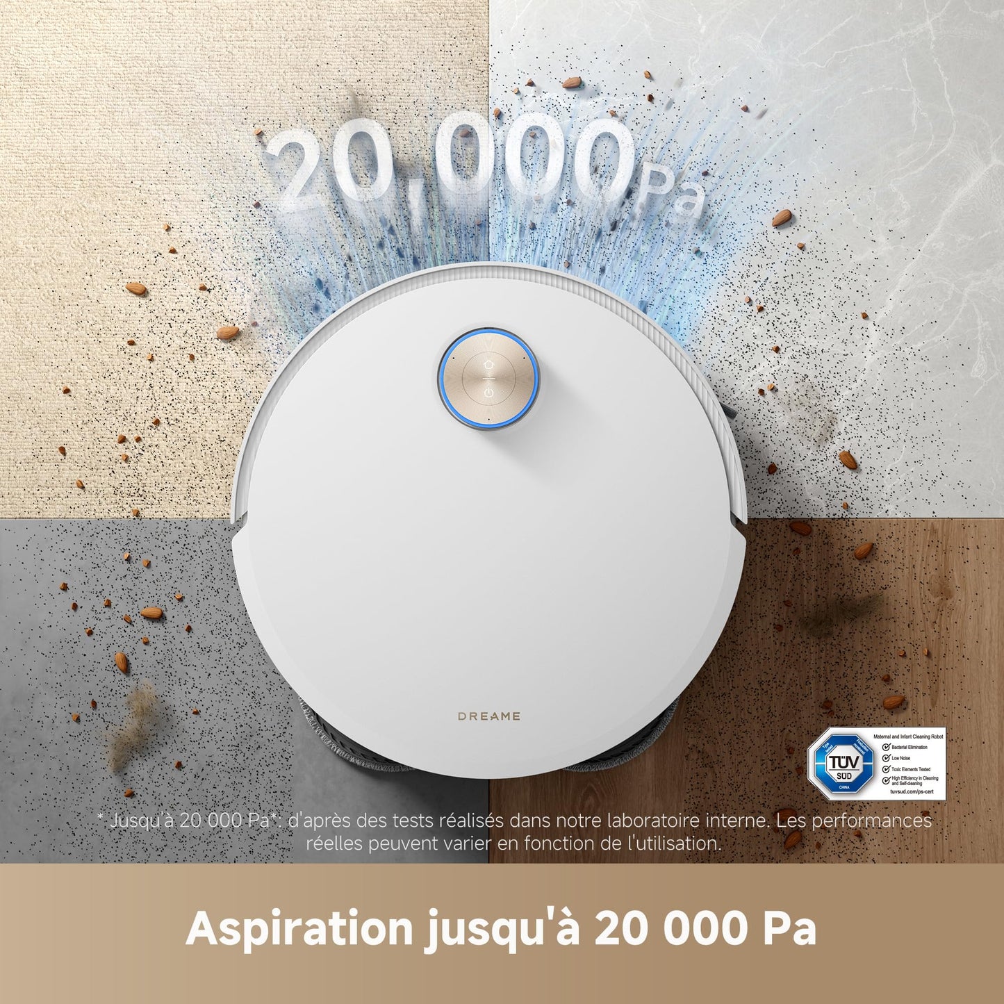 dreame X50 Ultra Complete Robot Aspirateur avec Station, 20 000 Pa